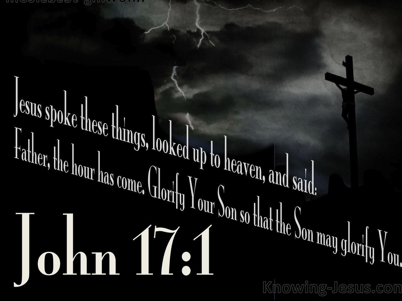 John 17:1 The Hour Has Come (white)